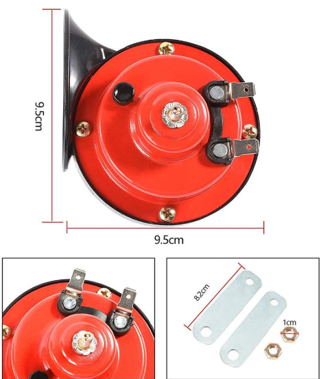 BOCINA CARACOL DOBLE 12V AUTO MOTO CAMIÓN SONIDO DE ALTA POTENCIA
