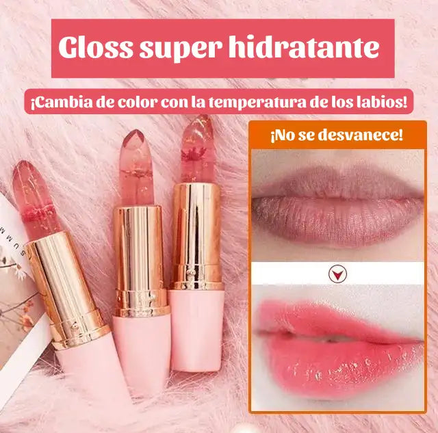 EL SECRETO DE LABIOS HIDRATADOS CRISTAL GLOSS PRINCESS KIT X2 LABIALES.