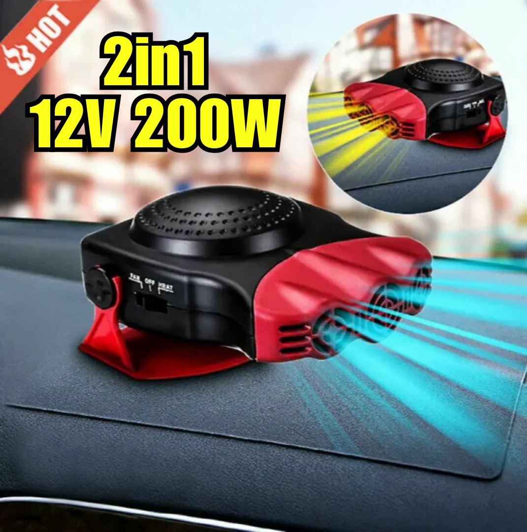CALENTADOR Y VENTILADOR DUAL PORTÁTIL PARA AUTO – 12V