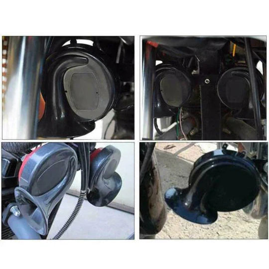 BOCINA CARACOL DOBLE 12V AUTO MOTO CAMIÓN SONIDO DE ALTA POTENCIA