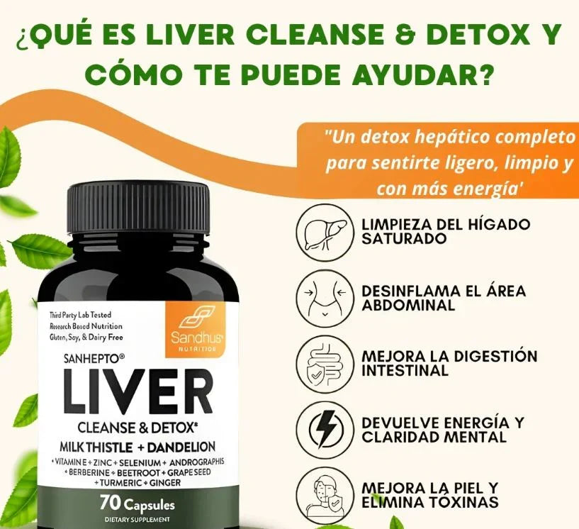 LIVER CLEANSE DÉTOX – LIMPIA Y DESINTOXICA TU HÍGADO DE FORMA NATURAL