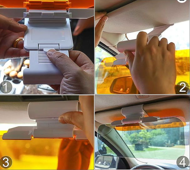 VISOR  ANTIDESLUMBRANTE 2 EN 1 PARA COCHE – PROTECCIÓN DÍA Y NOCHE