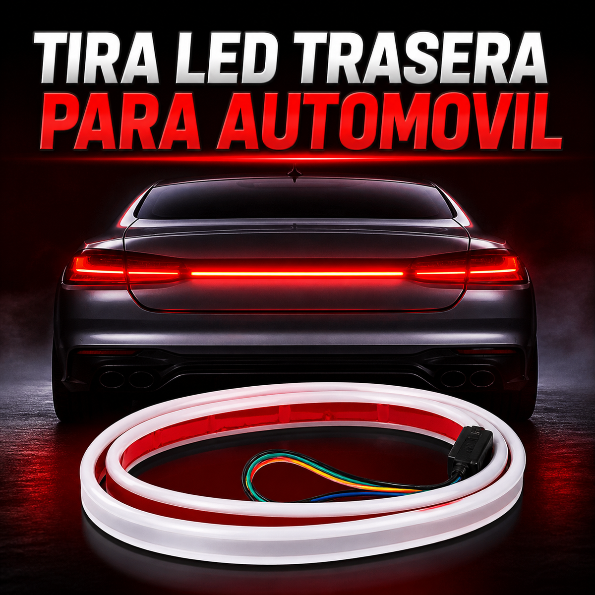 TIRA LED TRASERA MULTIFUNCIONAL PARA AUTOMÓVIL