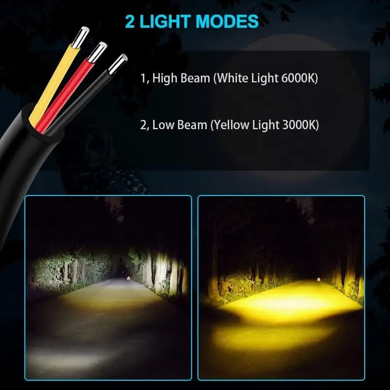 KIT X 2  BÚHO LED BICOLOR – LUZ EXPLORADORA PARA CARRO Y MOTO