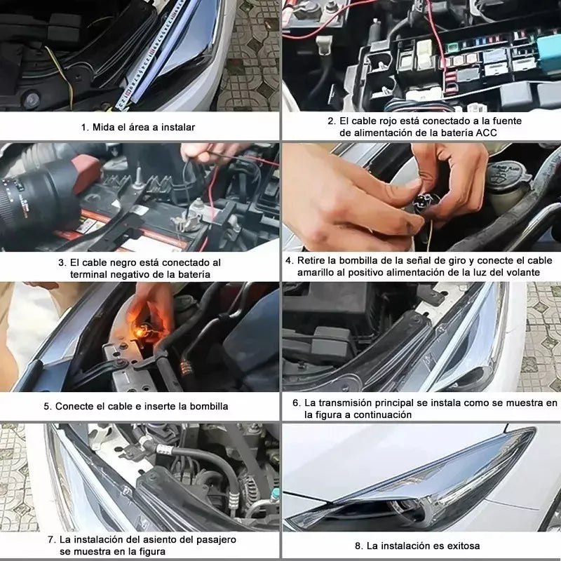 TIRA DE LUCES LED FLEXIBLE PARA FAROS DELANTEROS AUTOMOVIL
