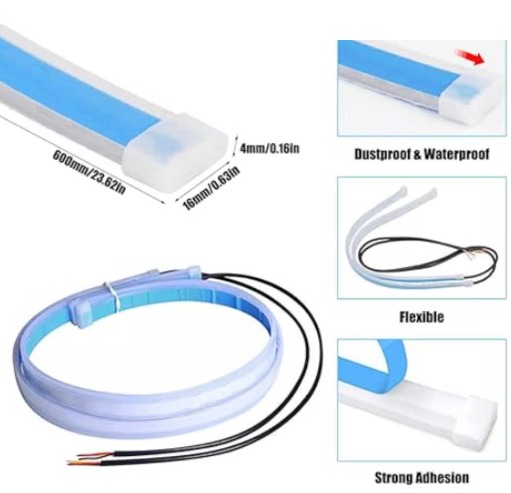 TIRA DE LUCES LED FLEXIBLE PARA FAROS DELANTEROS AUTOMOVIL