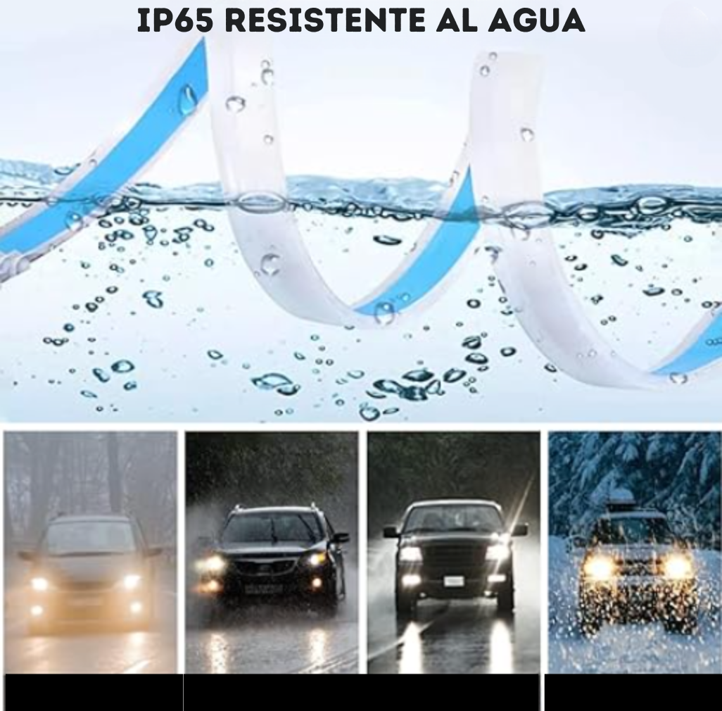 TIRA DE LUCES LED FLEXIBLE PARA FAROS DELANTEROS AUTOMOVIL