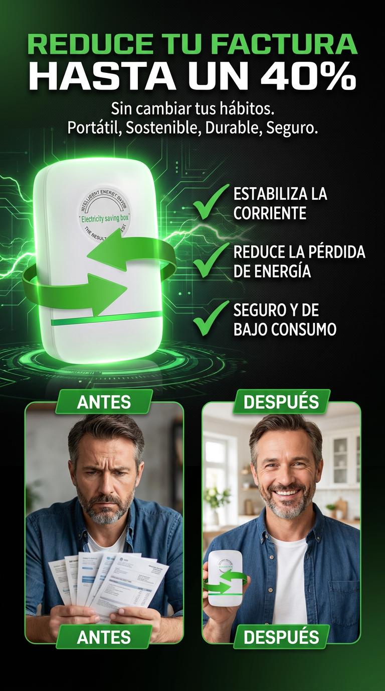 ⚡2 Dispositivos POWER SAVER PRO Ahorrador de Energía Eléctrica (110V-240V)-Portátil, Sostenible, Durable, Seguro ( máximo 40% Ahorrador de Electricidad y Factor de Potencia)