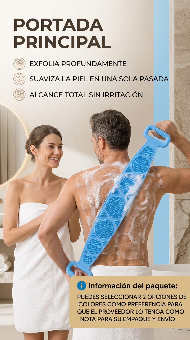 CEPILLO EXFOLIANTE DE BAÑO DOBLE CARA